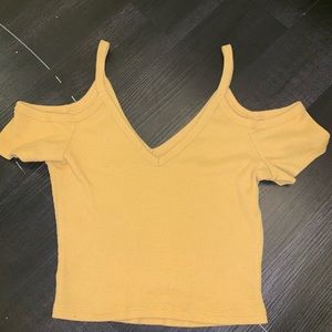 yellow crop top